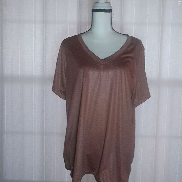 Jockey Short Sleeve V-Neck Jersey Tan with Specks 1XL - Picture 1 of 4